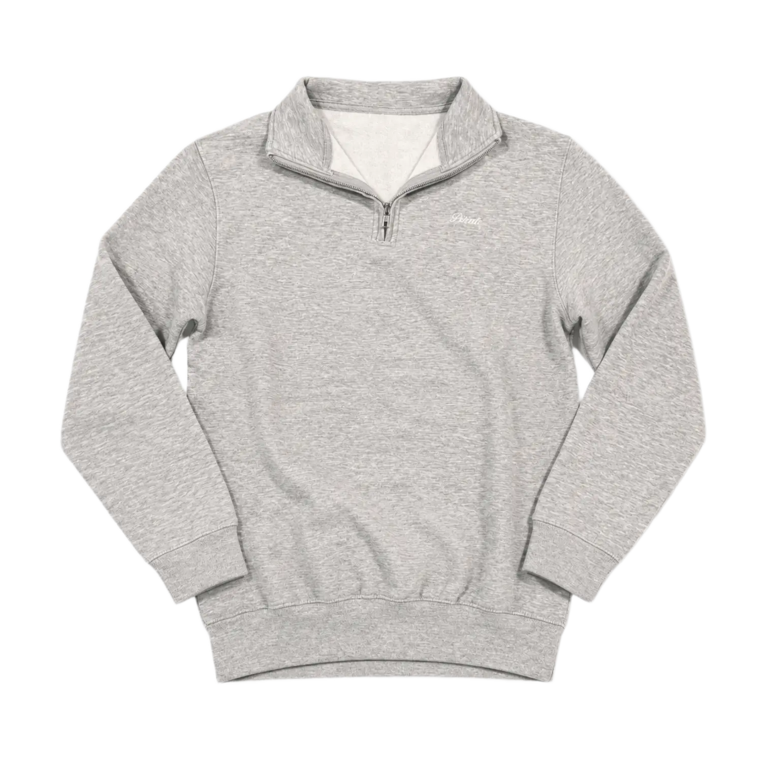 Mini Logo Quarter-Zip Grey