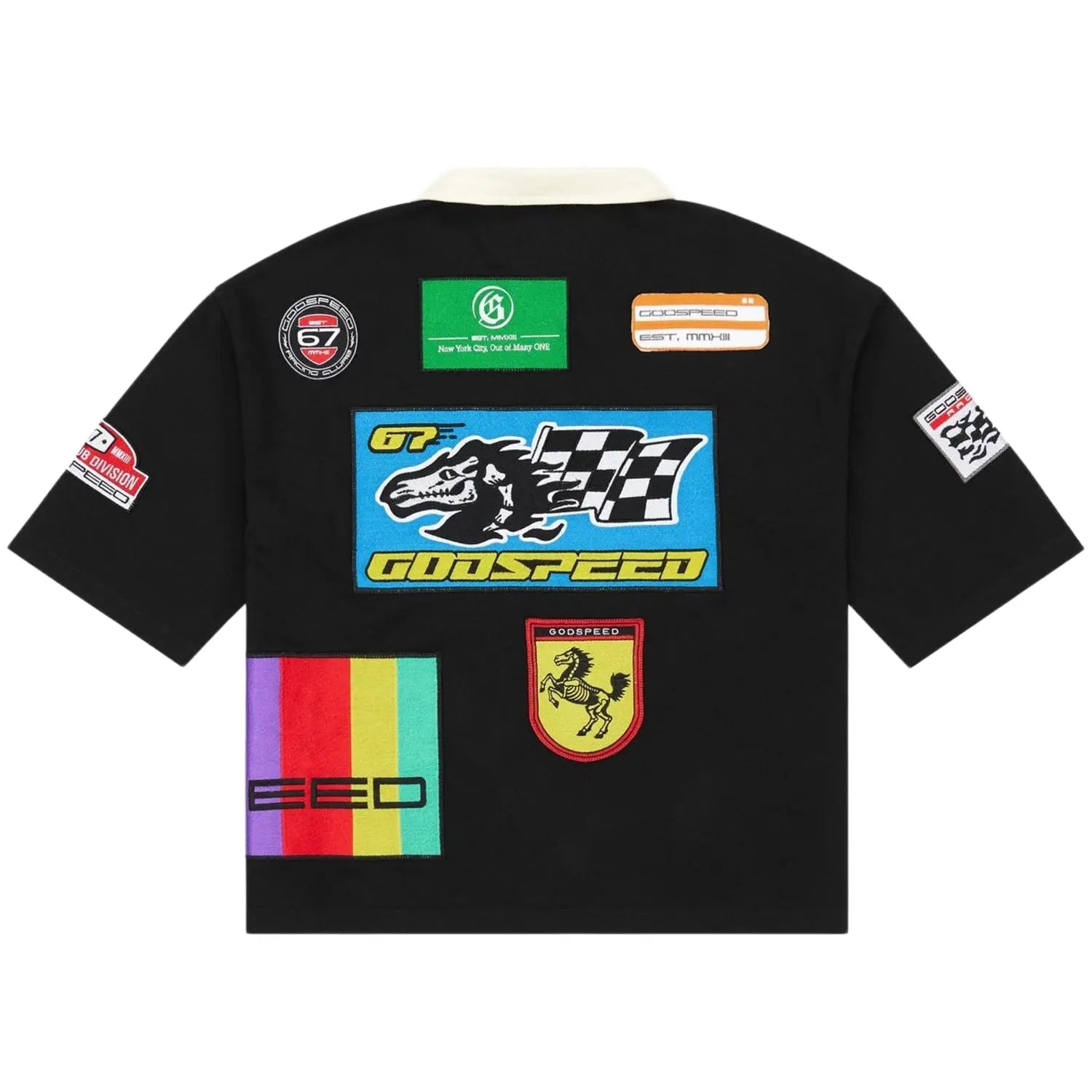 Godspeed Grc Quarter Zip Short Sleeve Polo Black
