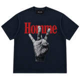 Homme Femme Twisted Fingers Tee Navy/Red