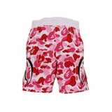 BAPE Big ABC Camo Side Shark Sweat Shorts Pink