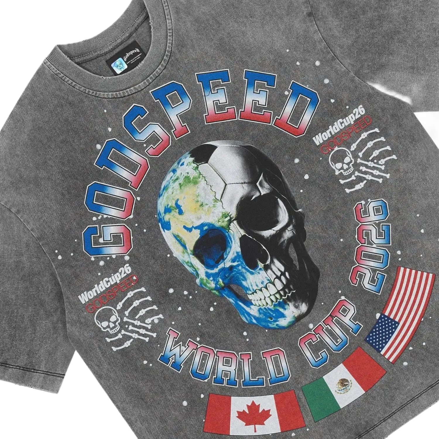 Godspeed Planet Fútbol Tee Grey