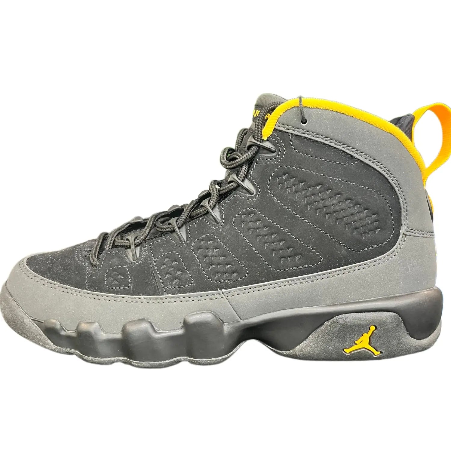 Jordan 9 Retro Dark Charcoal University Gold