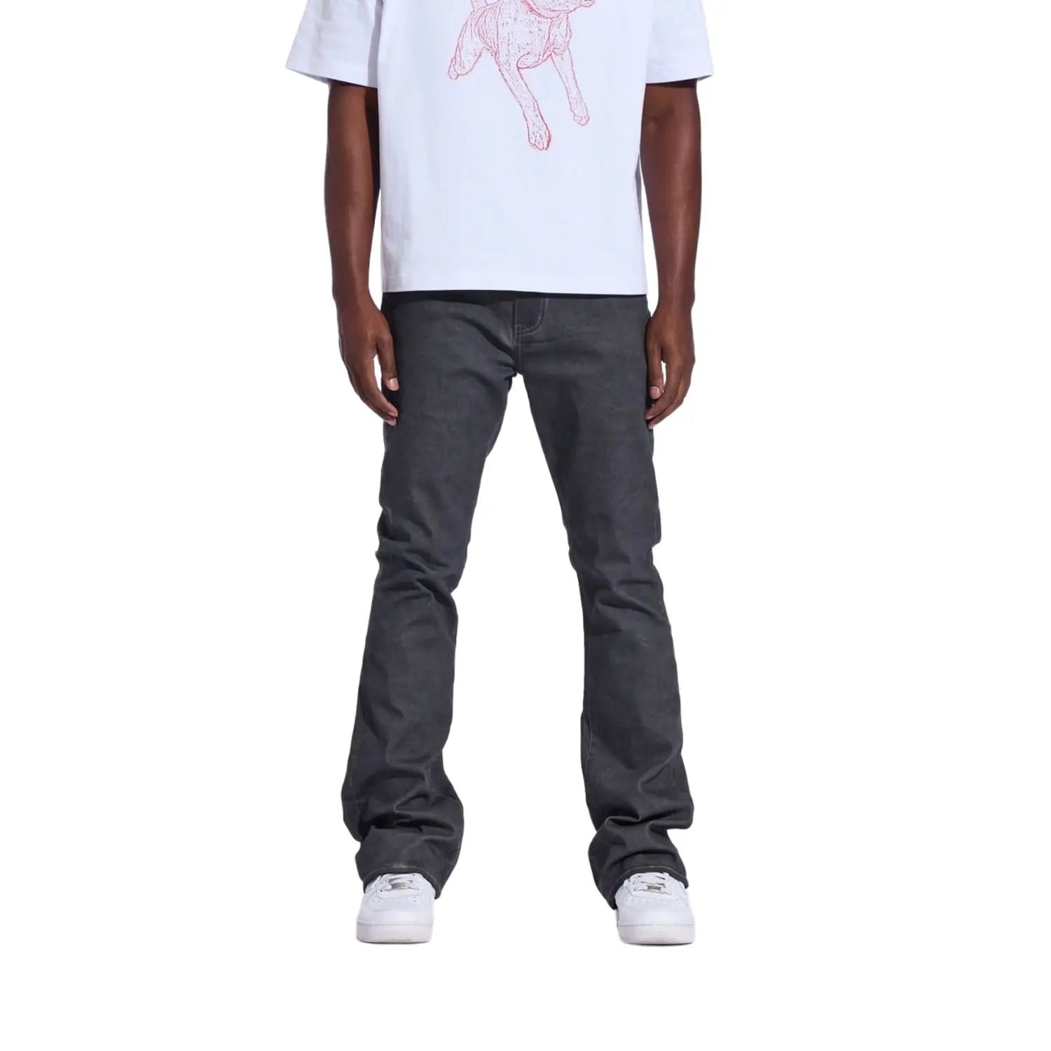Crysp Denim Arch Flare Grey Wax