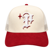 Keep It P Trucker Cream/Red Suede