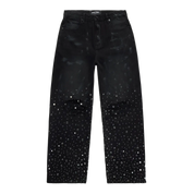 Homme Femme Crushed Ice Denim Black