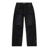 Homme Femme Crushed Ice Denim Black