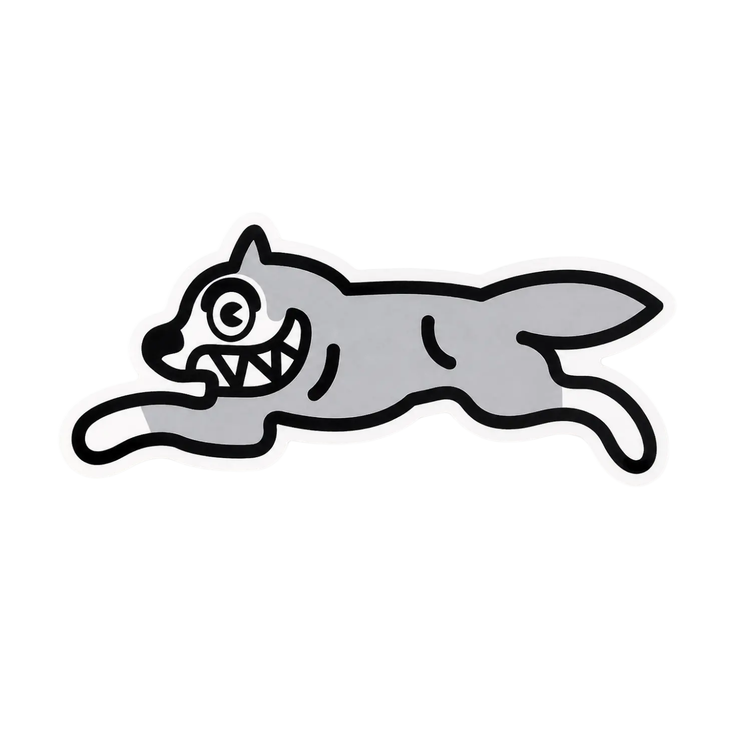 Running Dog Grey Sticker