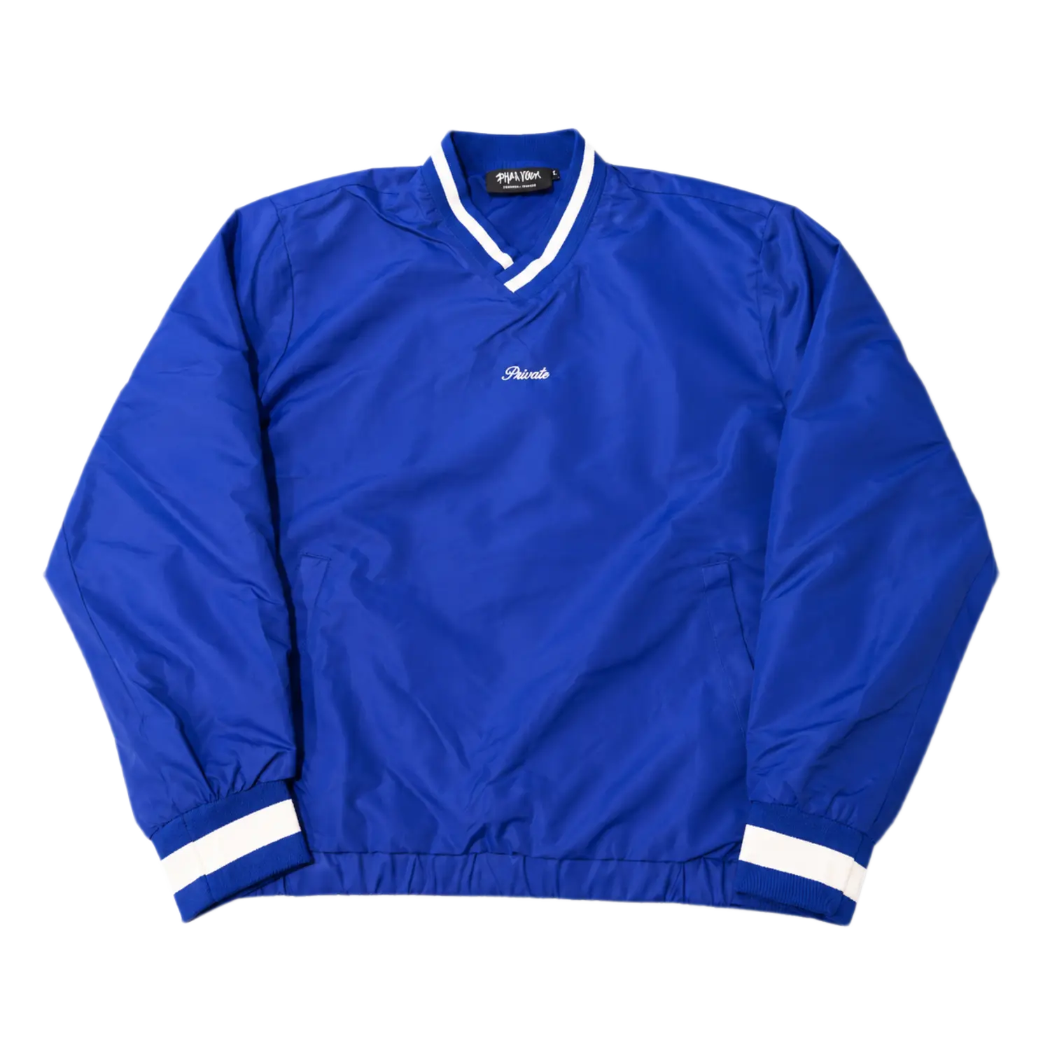 Mini Logo V-neck Windbreaker Blue