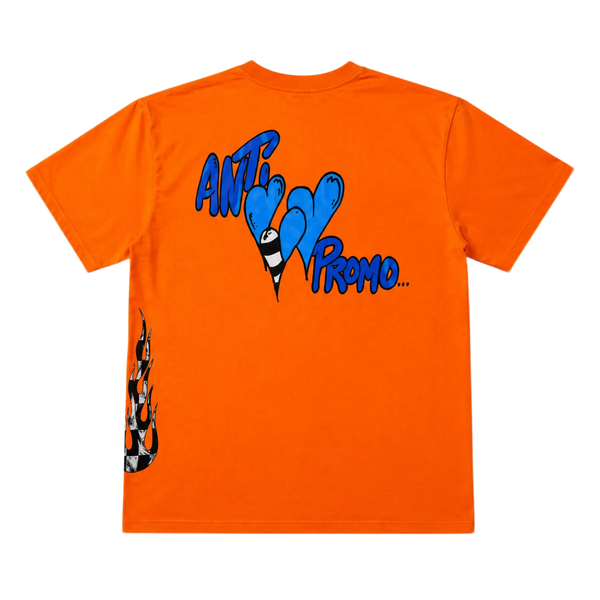 Matty Boy Anti Promo Flame Print Tee Orange
