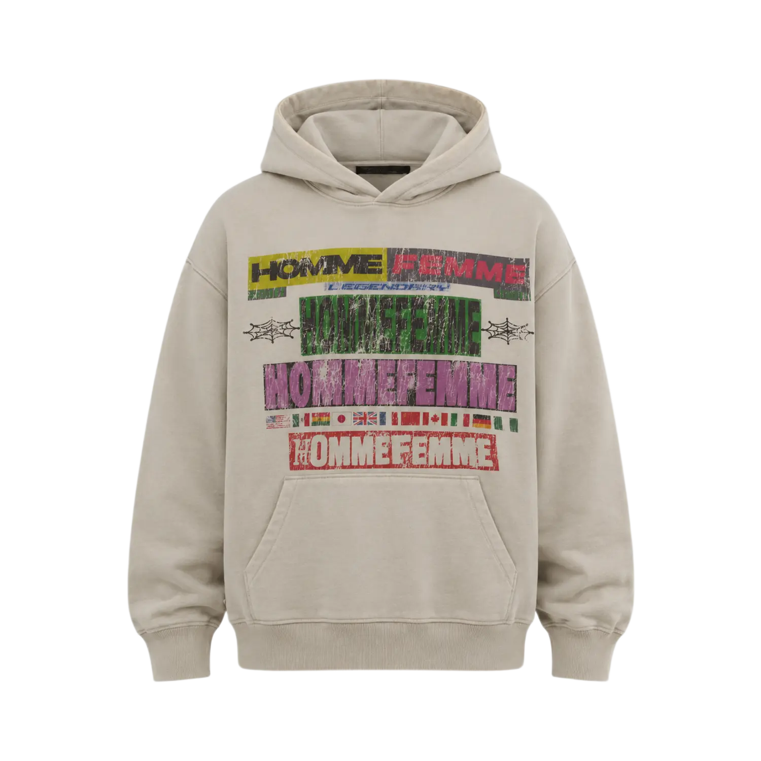 Homme Femme Manifesto Hoodie White