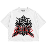 Lost Saint Holy Static Drop Crop Tee White