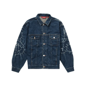 Supreme Shibori Denim Trucker Jacket Rigid Indigo