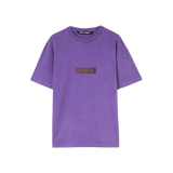 Palm Angels Garment Dye Box Logo T-Shirt Purple/White