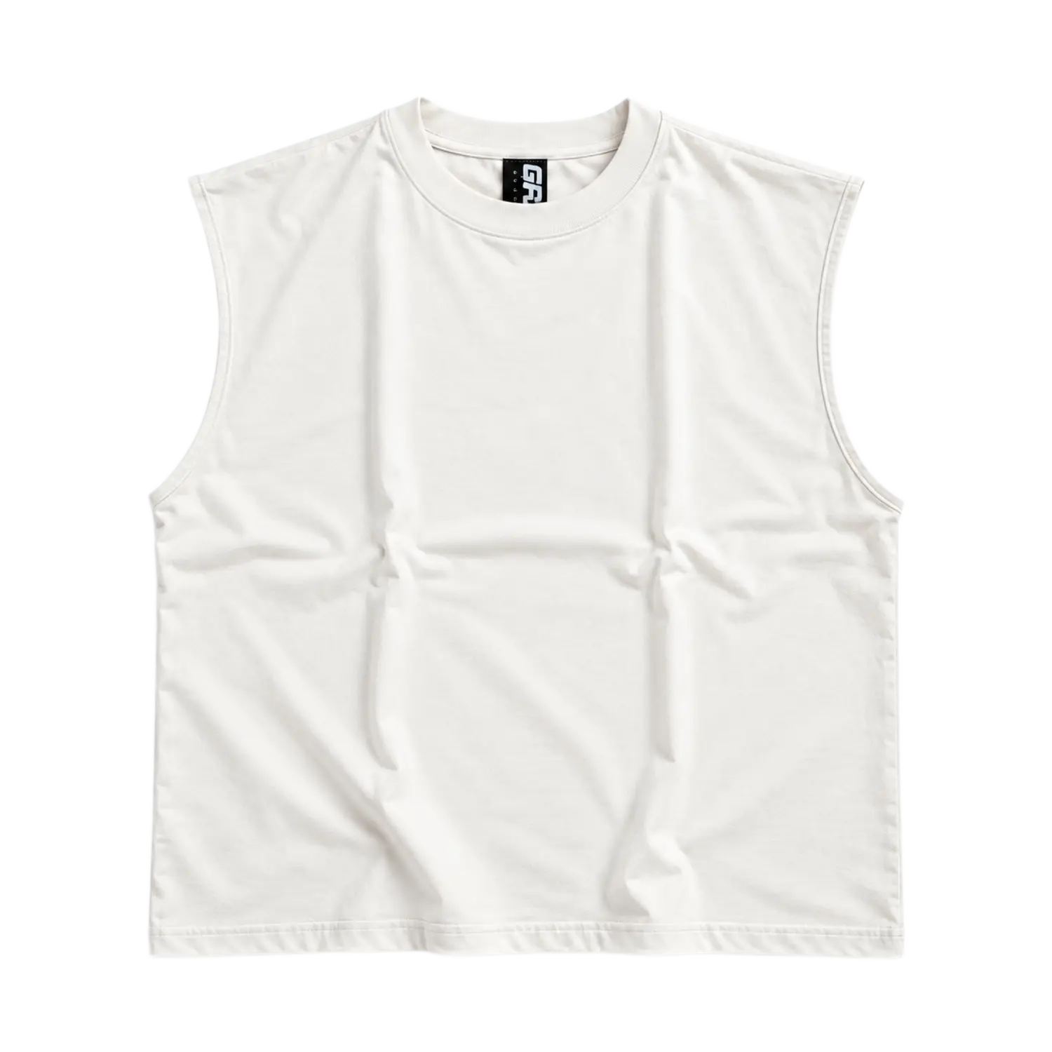 GRID Cut-Off Tee Off-White