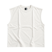 GRID Cut-Off Tee Off-White