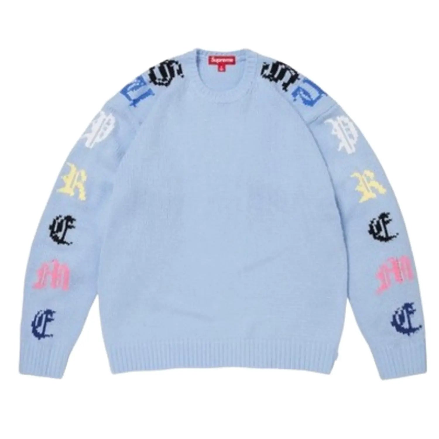 Supreme Old English Sleeves Sweater Light Blue