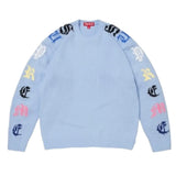 Supreme Old English Sleeves Sweater Light Blue