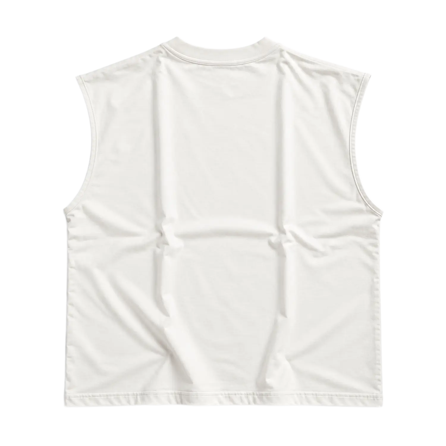 GRID Cut-Off Tee Off-White