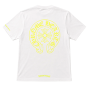 Chrome Hearts Horseshoe Logo Pocket T-Shirt White/Neon Lime