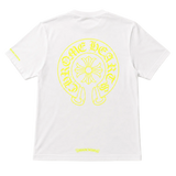 Chrome Hearts Horseshoe Logo Pocket T-Shirt White/Neon Lime