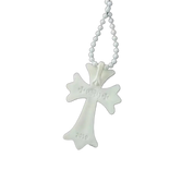 Chrome Hearts Silichrome Cross White Necklace