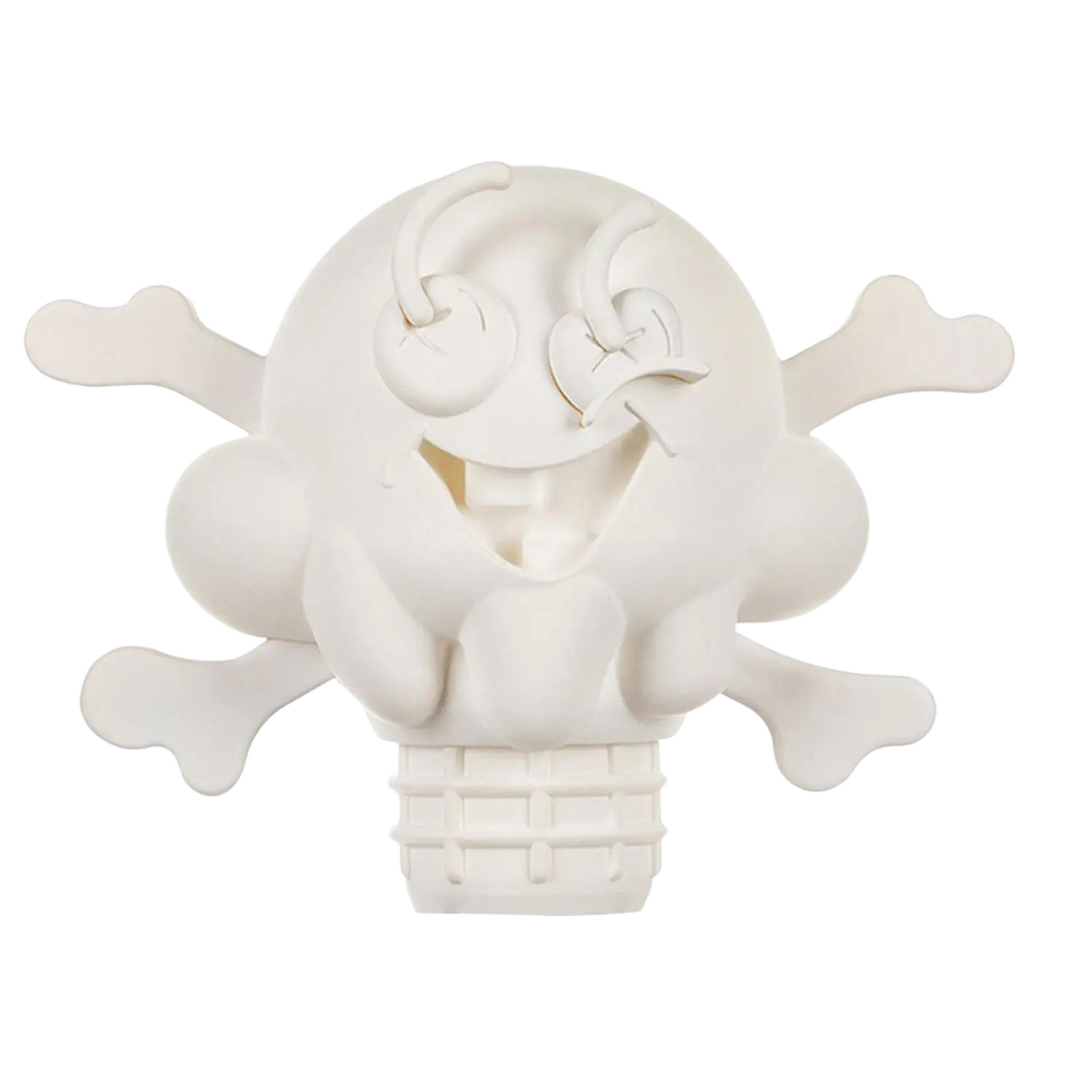 Ice Cream Cones and Bones Figurine White