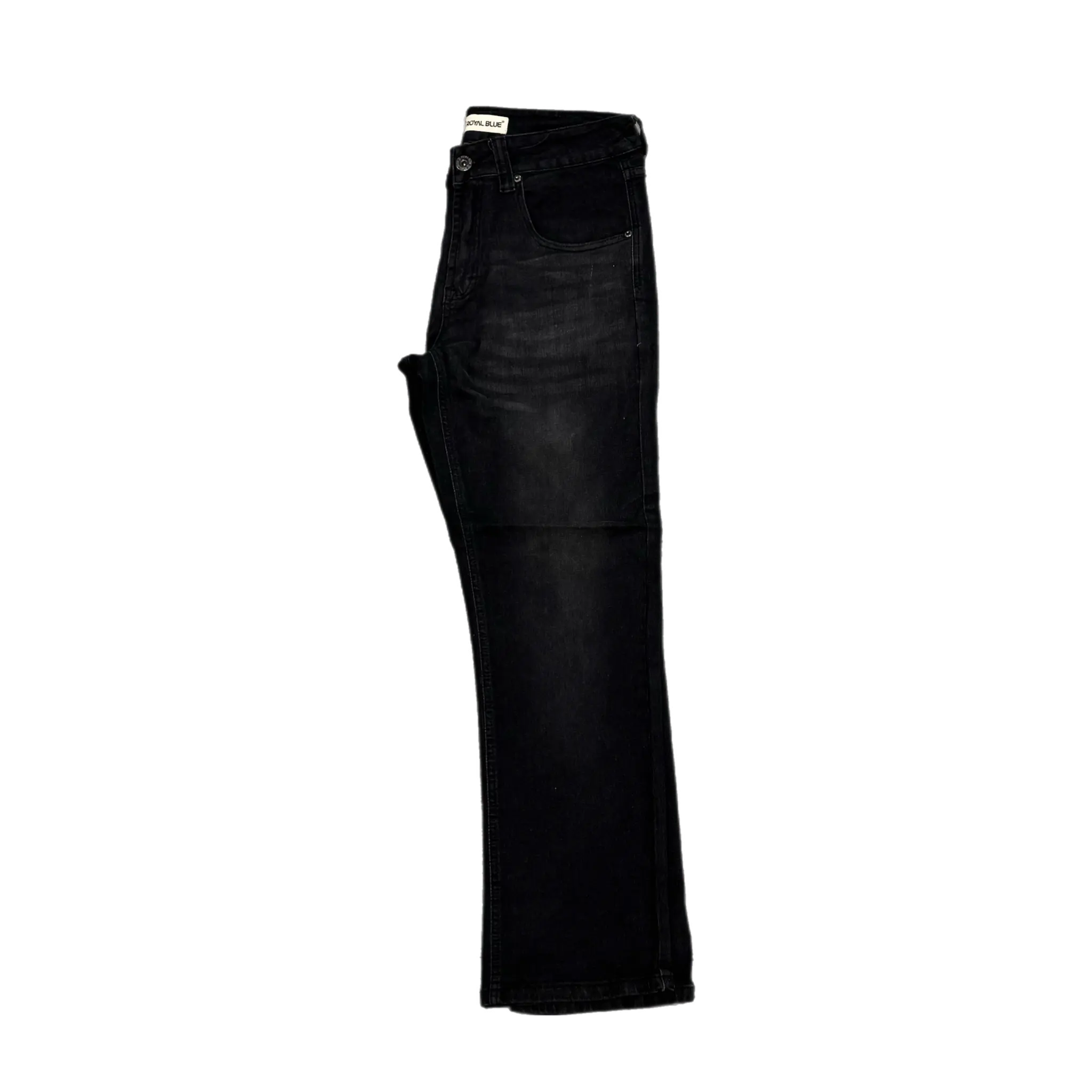 Royal Blue Straight Jeans Black