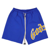 Godspeed OG Logo Nylon Shorts Blue/Yellow
