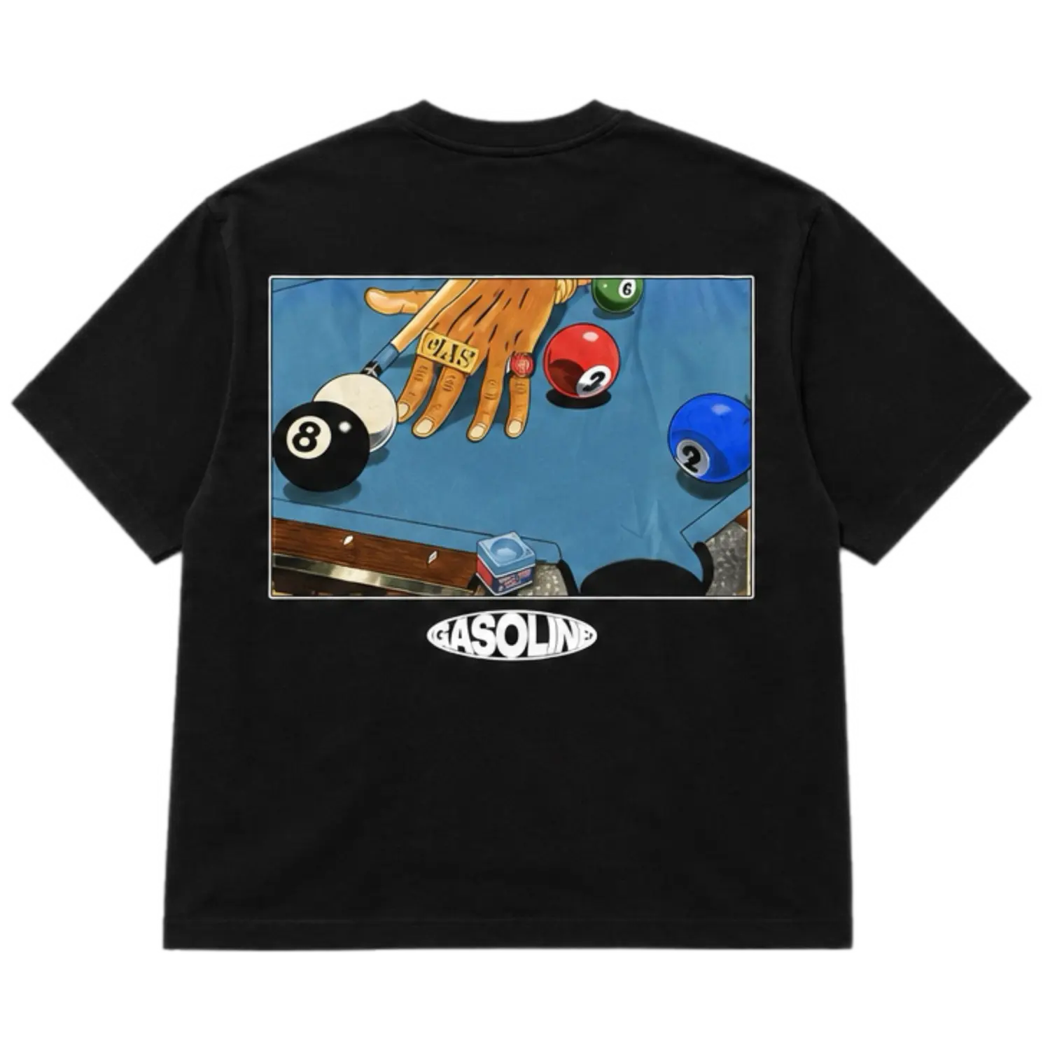 Gasoline Billiards Tee Black
