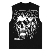 Skeleton Cutoff Tee Black