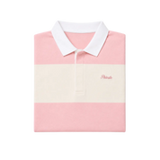 Mini Logo Striped Polo Pink/Cream