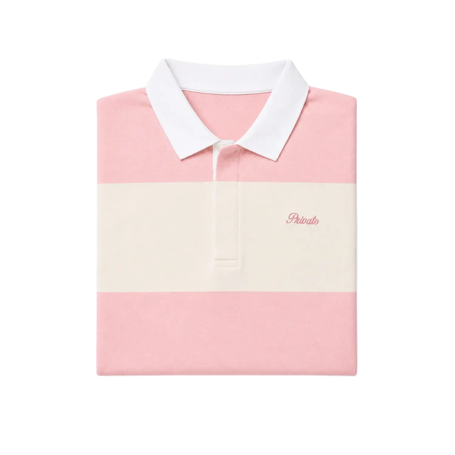 Mini Logo Striped Polo Pink/Cream