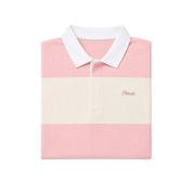 Mini Logo Striped Polo Pink/Cream