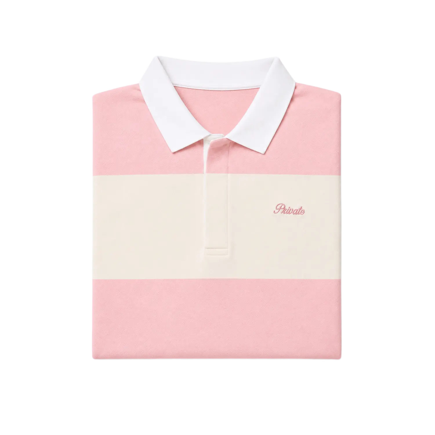 Mini Logo Striped Polo Pink/Cream