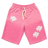Patch Baggy Oversized Sweatshort Pink