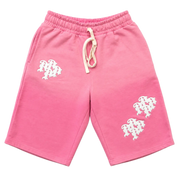Patch Baggy Oversized Sweatshort Pink