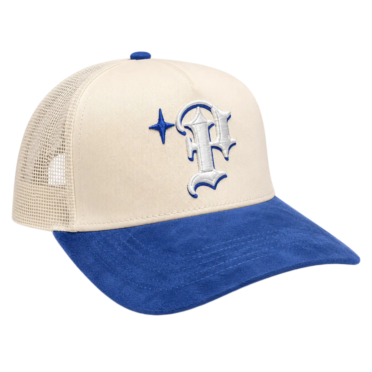 Keep It P Trucker Cream/Blue Suede